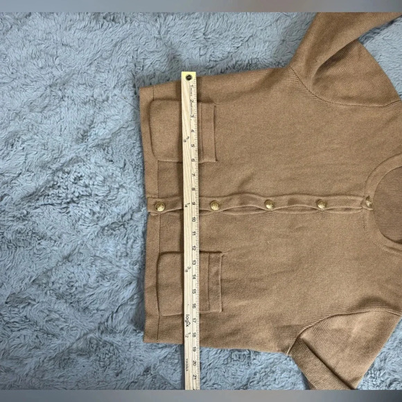 J. Crew Emilie Sweater Lady Jacket Heather Acorn Size Large Office Neutral Work - Picture 10 of 12